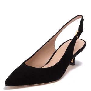 Stuart Weitzman Black Pocosling Kitten Heel Pumps